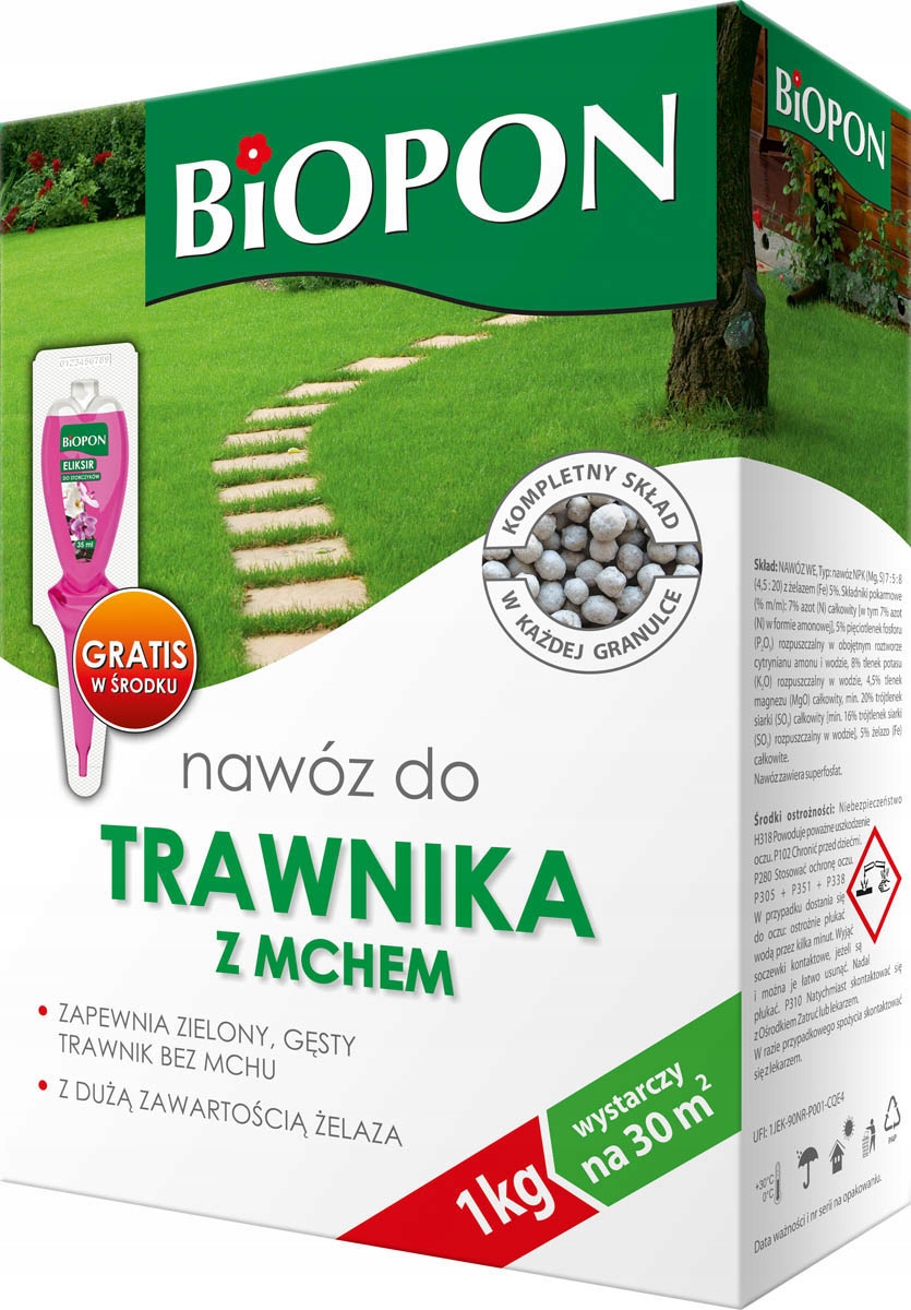 

Biopon Nawóz Granulat Do Trawnika Trawy Z Mchem