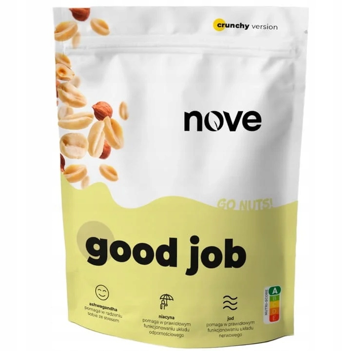 Jídlo v prášku Šejk na pití Nove Good Job Go Nuts! 1,5 kg Ořech