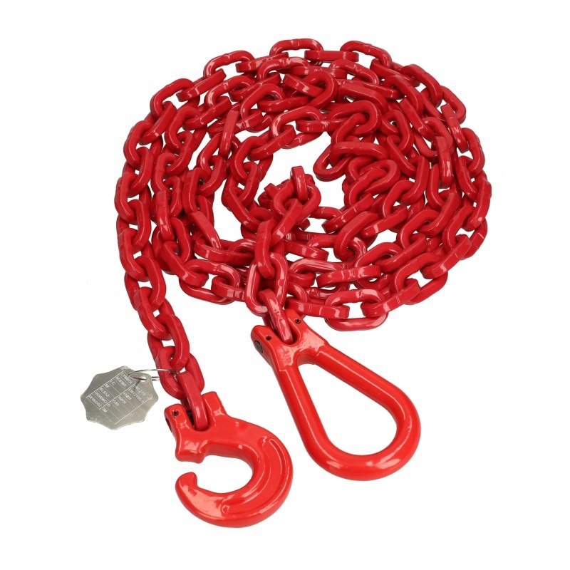 Řetězový Řetěz G80 D 3m 45 kN/90 kN Lesní Hák Průchozí Spojka