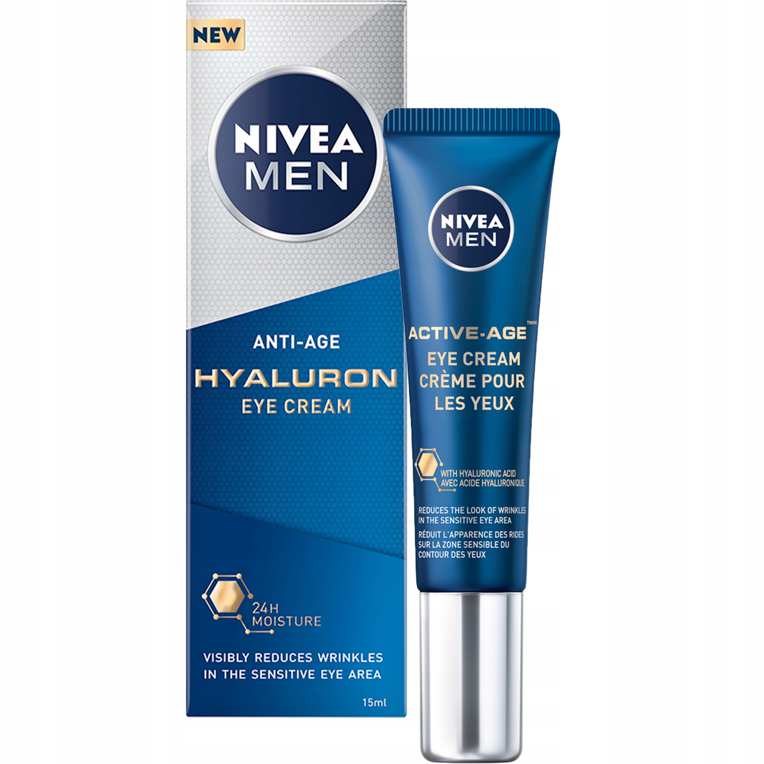 NIVEA MEN Hyaluron Przeciwzmarszczkowy krem pod oczy, 15 ml