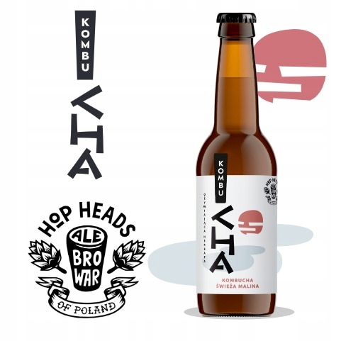 Kombucha Čerstvá Malina Čajový nápoj 10 x 330 ml AleBrowar