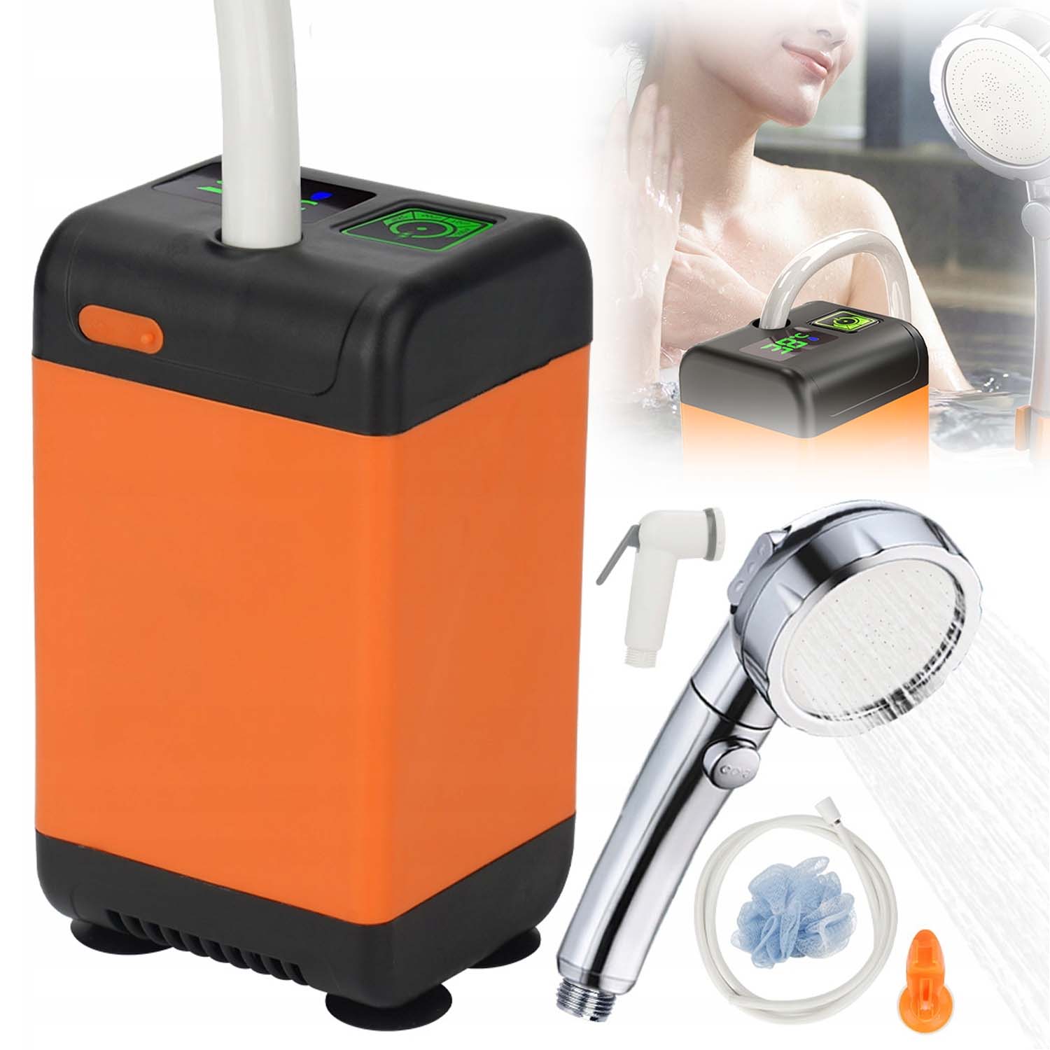 Kempingová Turistická Sprcha Usb Akumulátor 6000 Mah Elektrická Pumpa