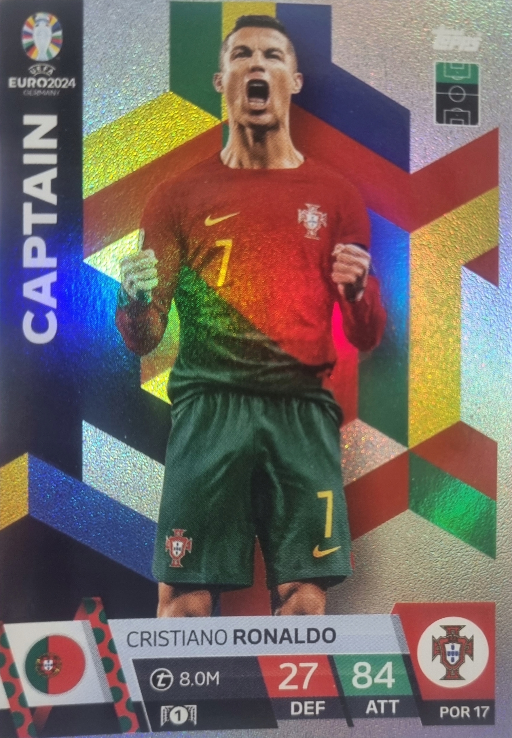 EURO 2024 TOPPS MATCH ATTAX CAPTAIN POR 17 CRISTIANO RONALDO