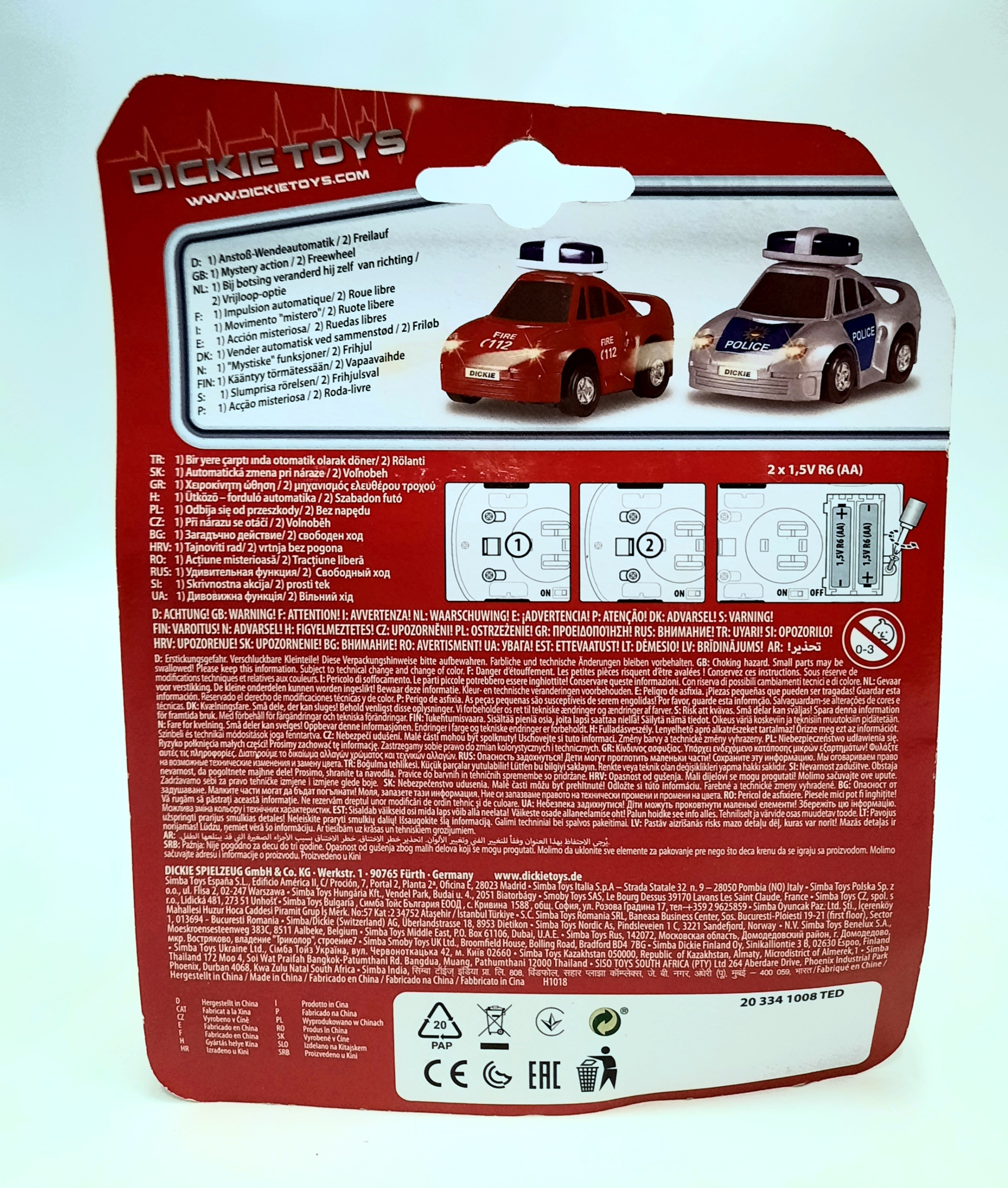 AUTKO DICKIE TOYS SOS POLICJA Kod producenta SOS POLICJA