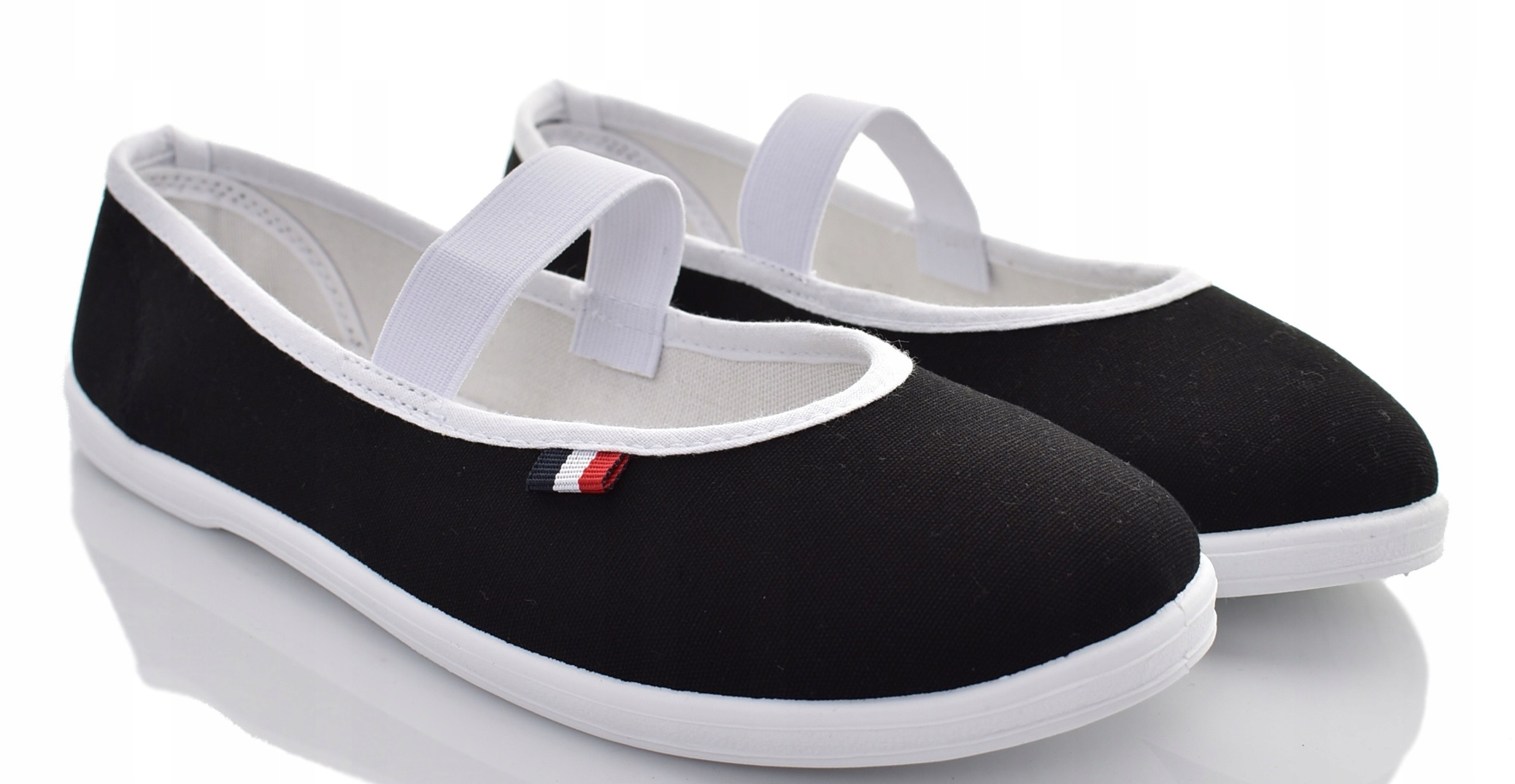 DAMSKIE BALERINY LEKKIE MATERIAŁOWE WYGODNE WSUWANE PRZEWIEWNE