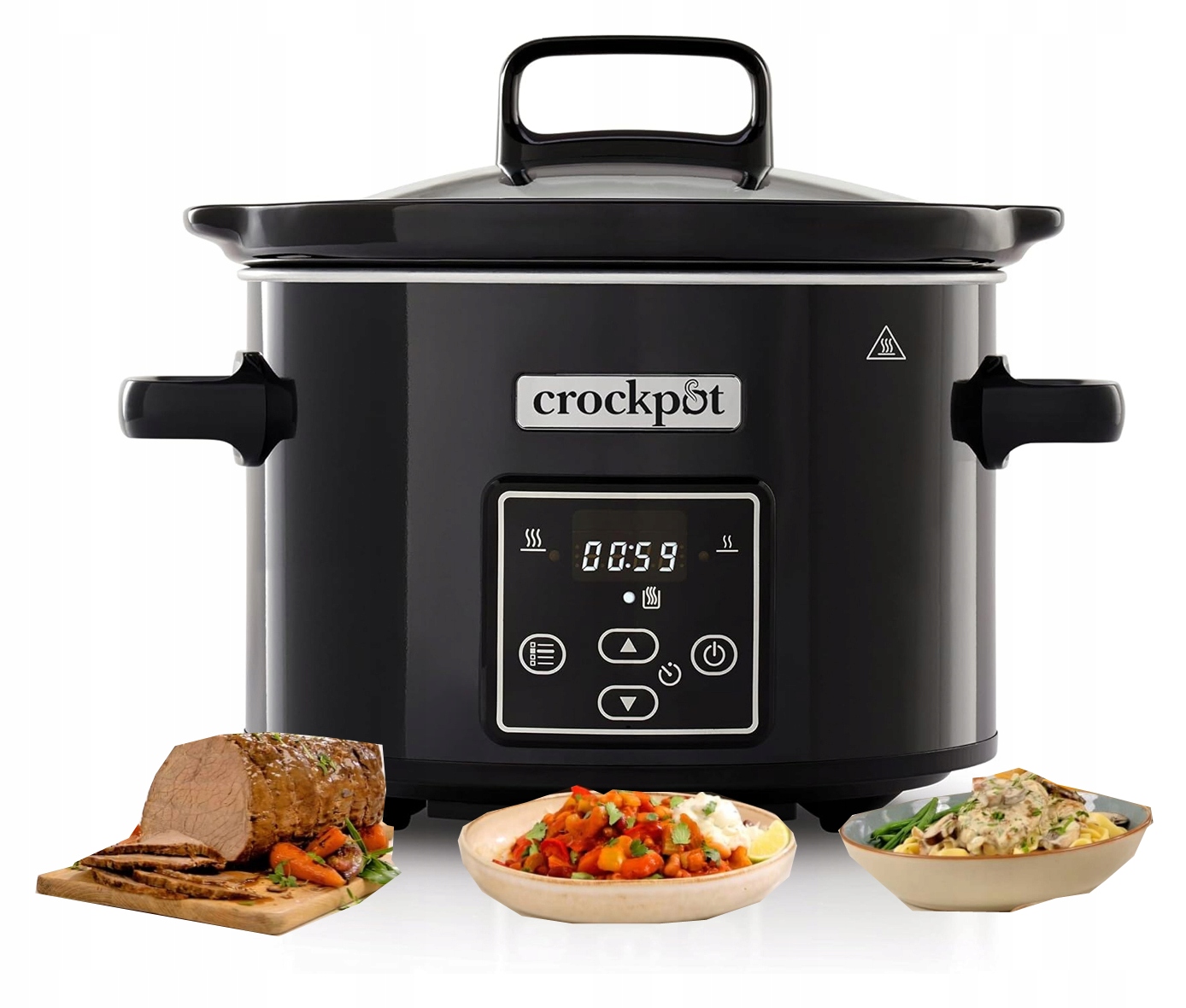 Energeticky Úsporný Pomalý Hrnec Crock-pot CSC061X 2,4 L Černý 210 W, Kameninová Mísa