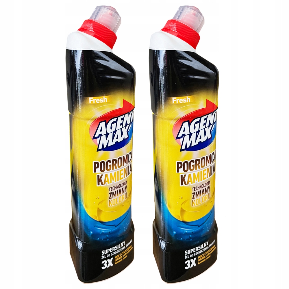 

2X Płyn Wc Agent Max Pogromca Kamienia Fresh Żółty