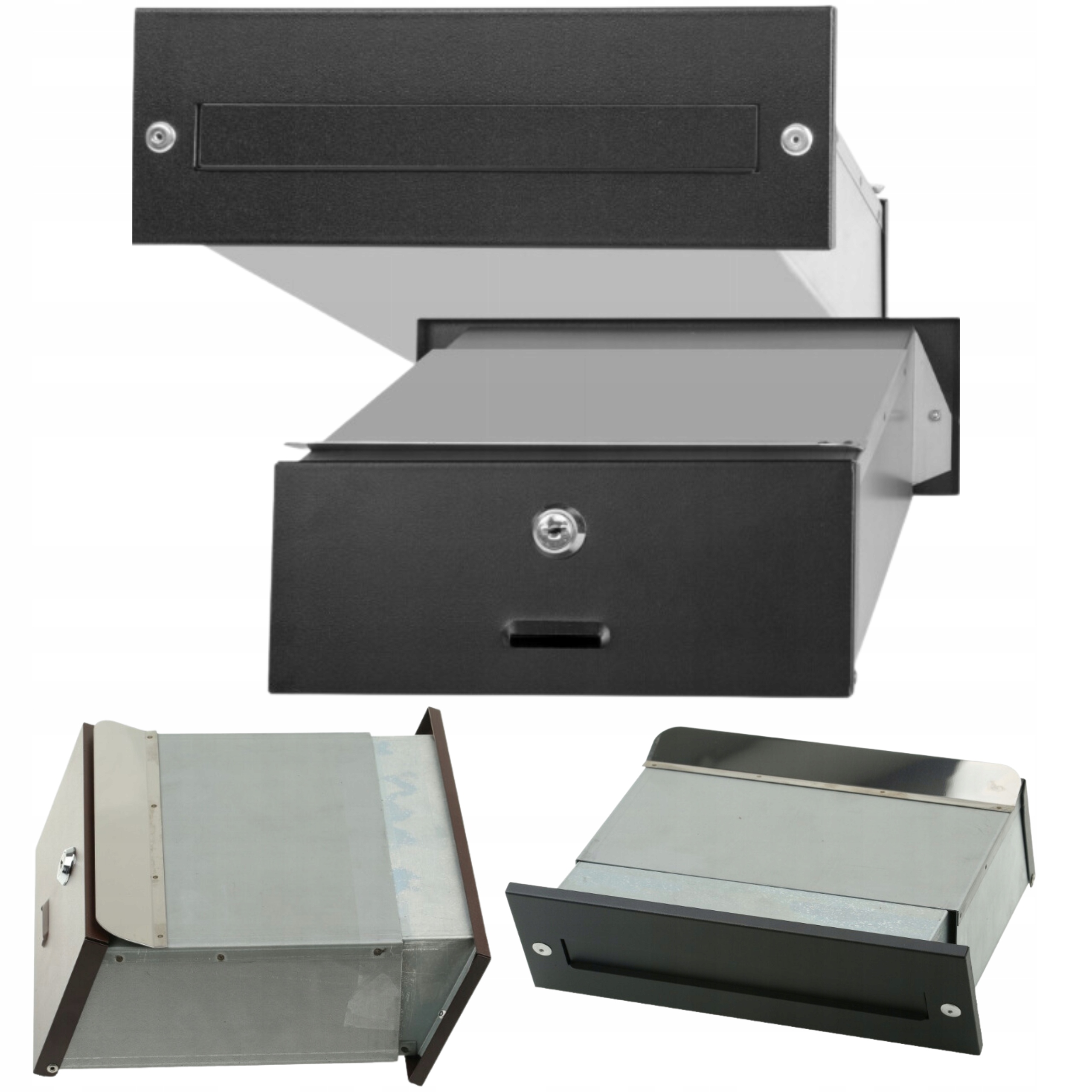 Poštovní Schránka Na Zazdění Vhazovač Černá Průchozí Poštovní