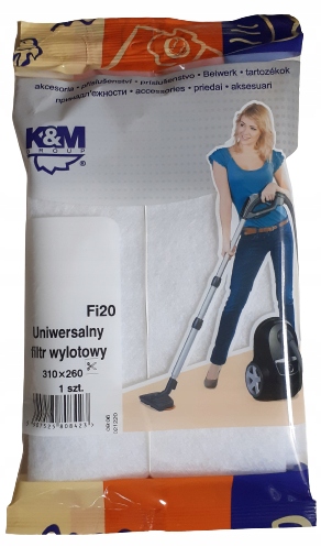 Uniwersalny filtr wylotowy do odkurzacza 31x26cm