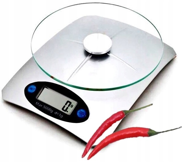

Waga Kuchenna LCD Do 5kg Elektroniczna Szklana