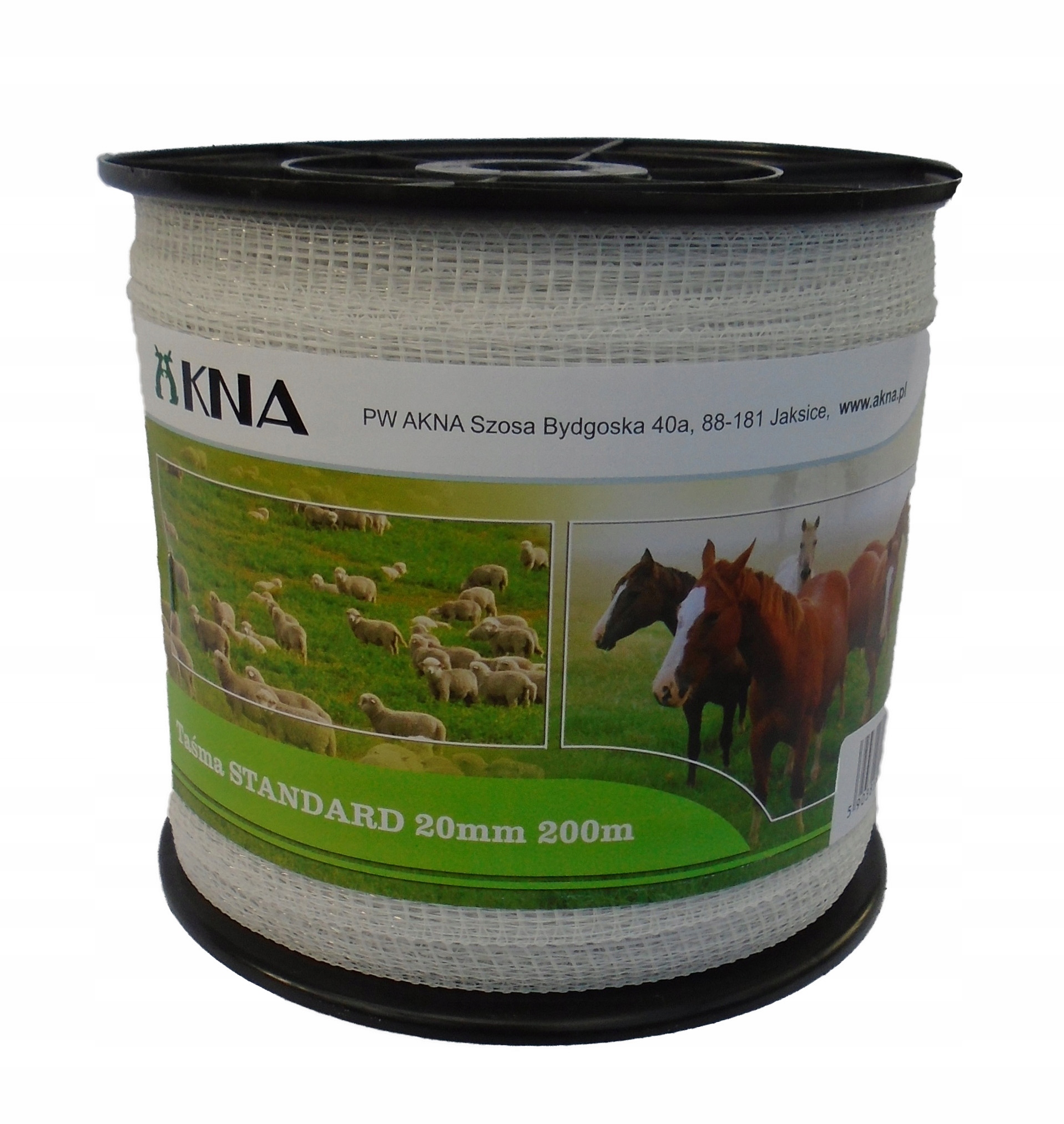 

Taśma Standard 20mm 200mb pastuch koń konie biała