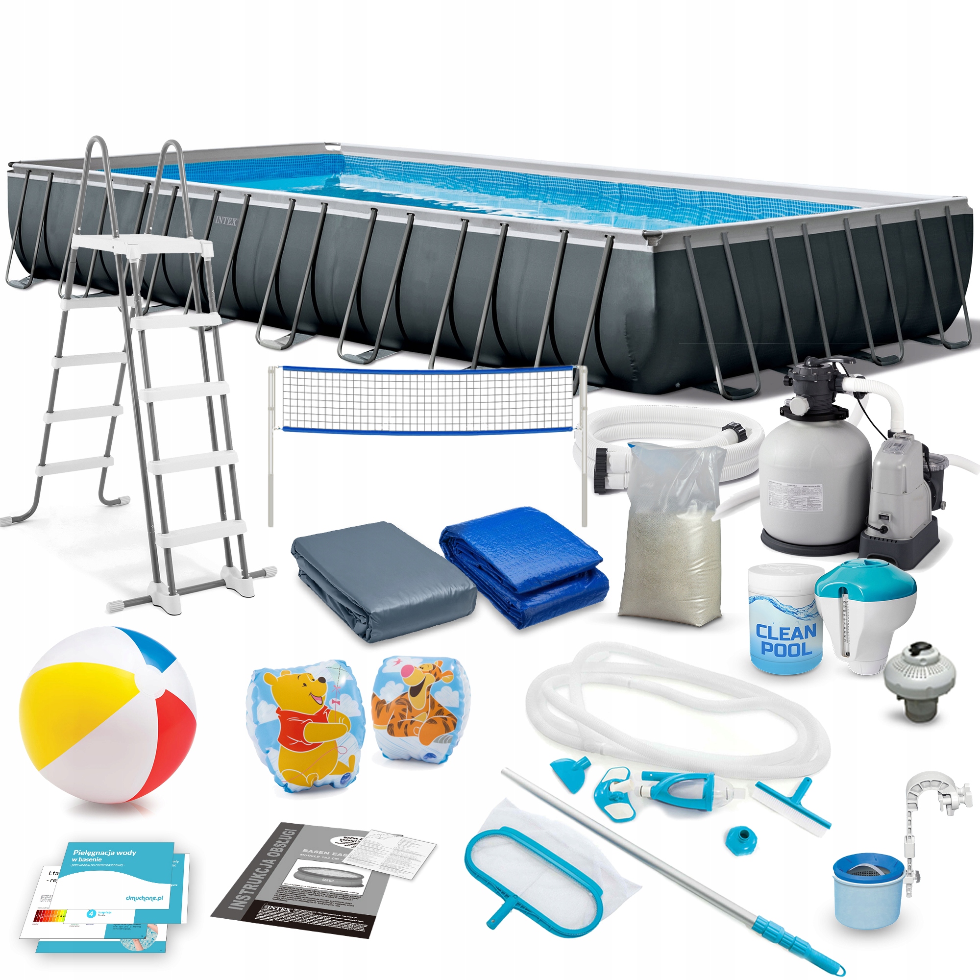 

Basen ogrodowy stelażowy Intex 975x488 Zestaw 21w1