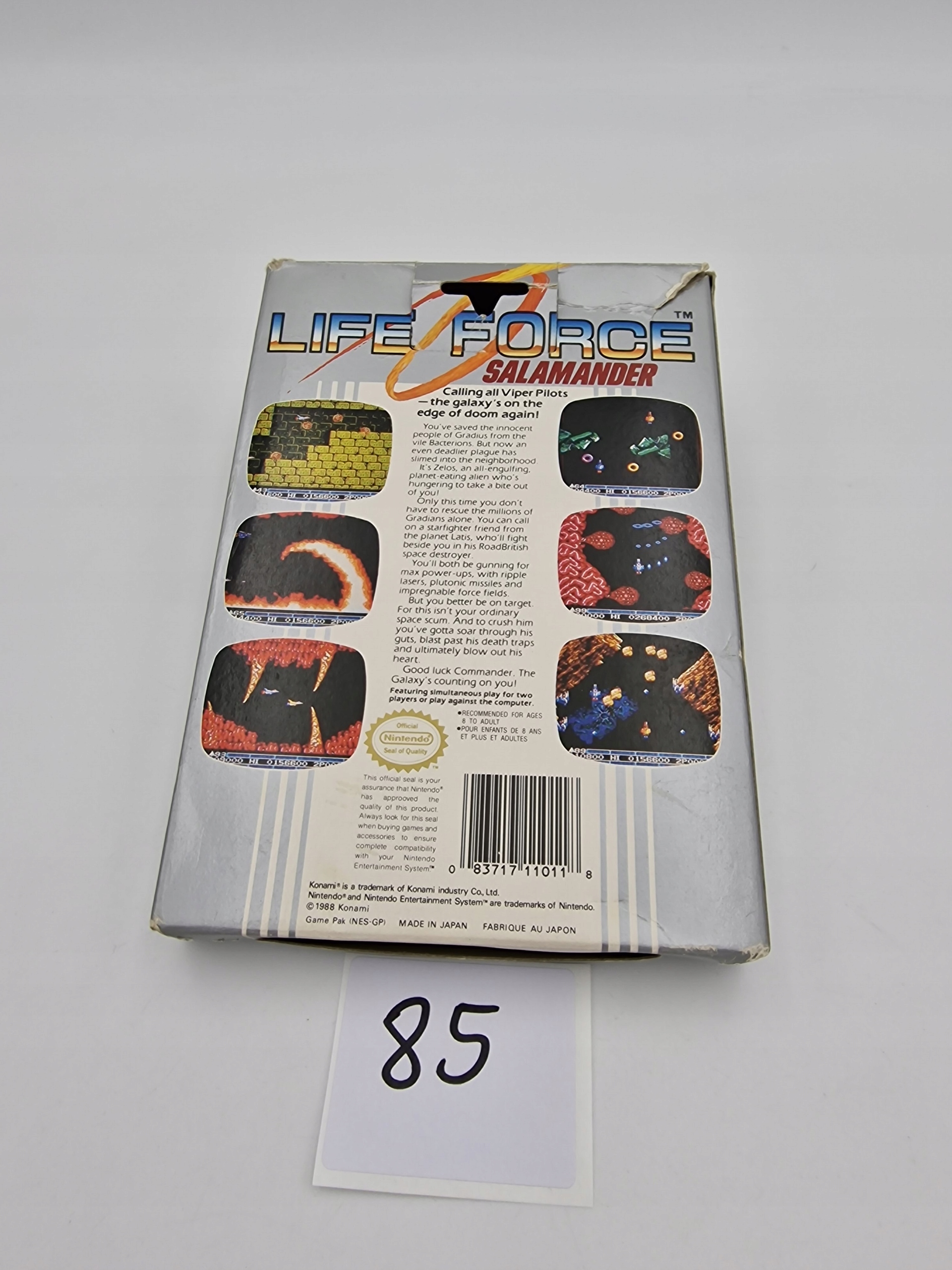 NINTENDO NES LIFE FORCE SALAMANDER Platforma Nintendo NES