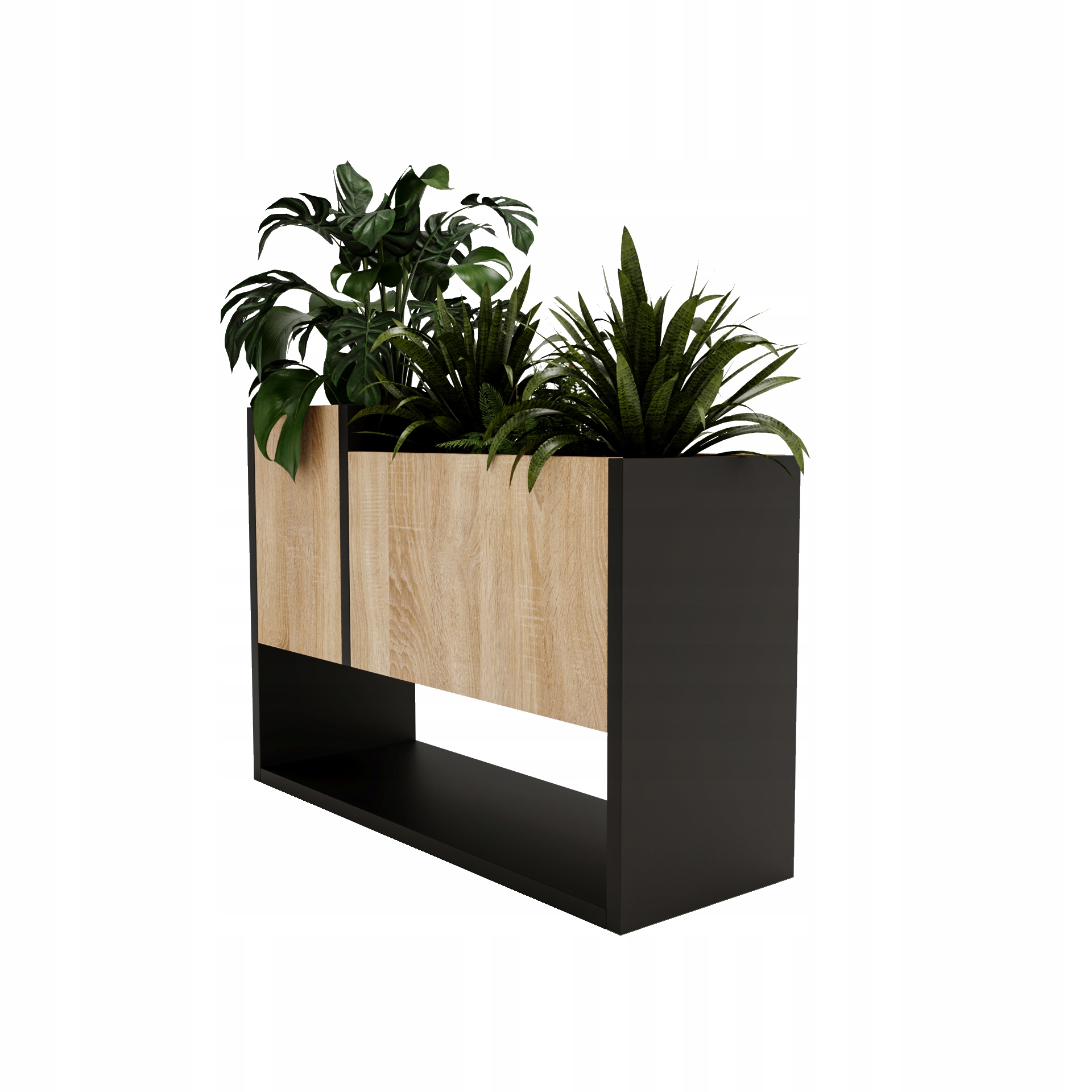 Stojanový květináč Květináč dřevěný loft Dub Sonoma 45x64,5x22,6