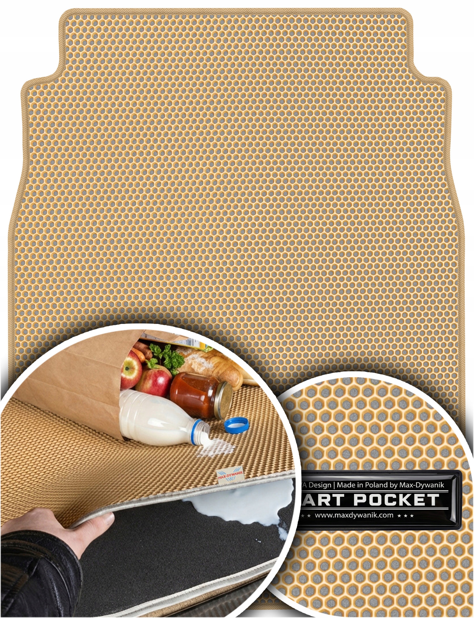 Bmw 5 E60 Sedan 2003-2010 Vložka do batožinového priestoru Eva Smart Pocket Béžová