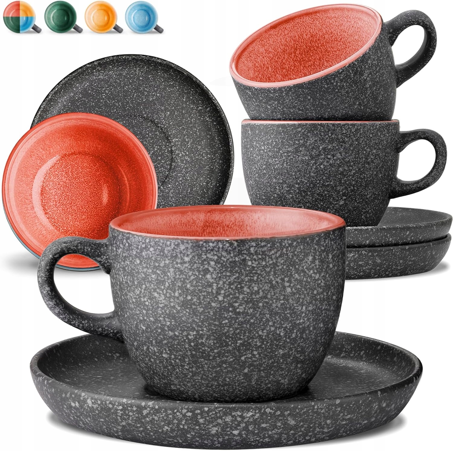 Cosumy Sada šálků na cappuccino 4 x 200 ml Šálky z keramiky Dárek