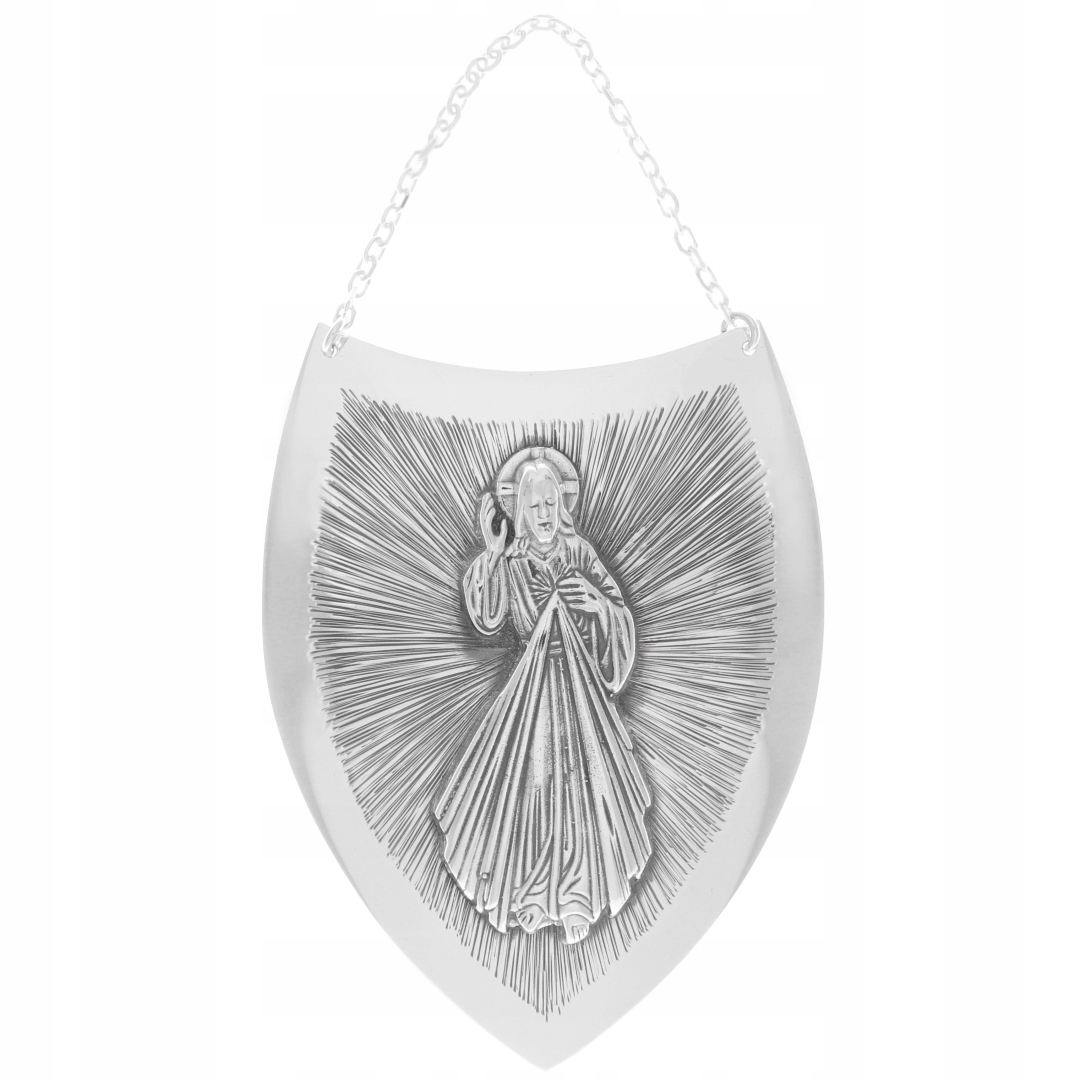 Ryngraf Ježíš Milosrdný stříbro svaté přijímání křest