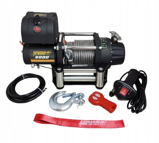 WYCIĄGARKA ELEKTRYCZNA WCIĄGARKA LINOWA 12V 3,6T