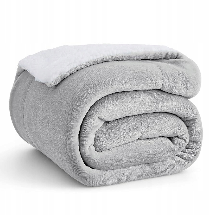 Amazon Basic Deka Sherpa ultra měkká, teplá deka pro chladné večery
