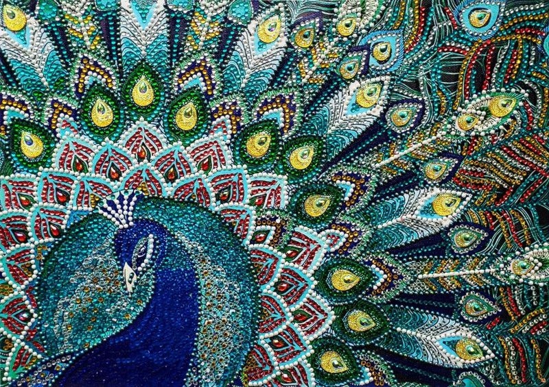 

Mandala 7D Paw Na Tle zielonego ogona