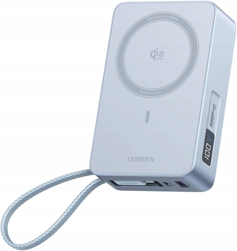 UGREEN 10000 mAh MagFlow PB773 Qi2 25W Szary