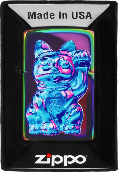 Zapalovač Zippo Lucky Cat Design 60007054 Větruodolný benzínový