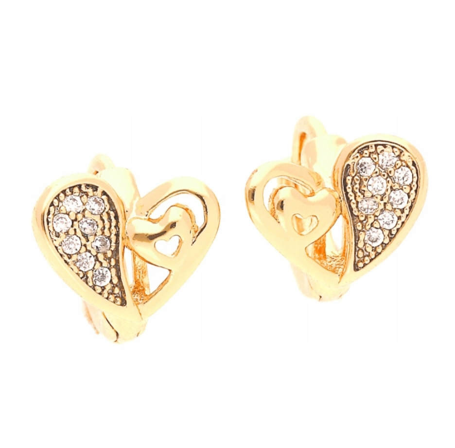 

626 Kolczyki stal chirurgiczna złote dziecięce