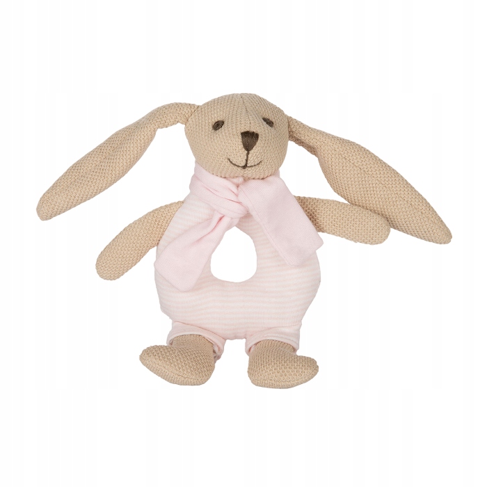 CANPOL MIĘKKA GRZECHOTKA ZABAWKA DLA DZIEWCZYNKI KRÓLICZEK RÓŻ NA PREZENT Wiek dziecka 0 +