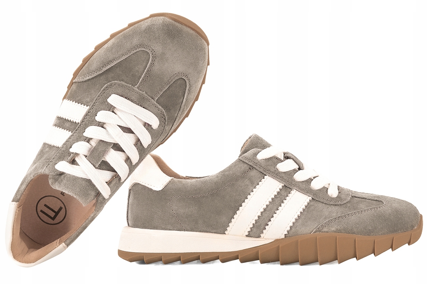 Filippo DP7534 Kožené Polobotky Dámské Sportovní Semišové Tenisky Béžová 36