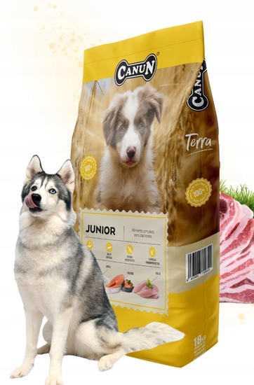 Canun Terra Junior 18 kg karma dla szczeniąt od 6 m.