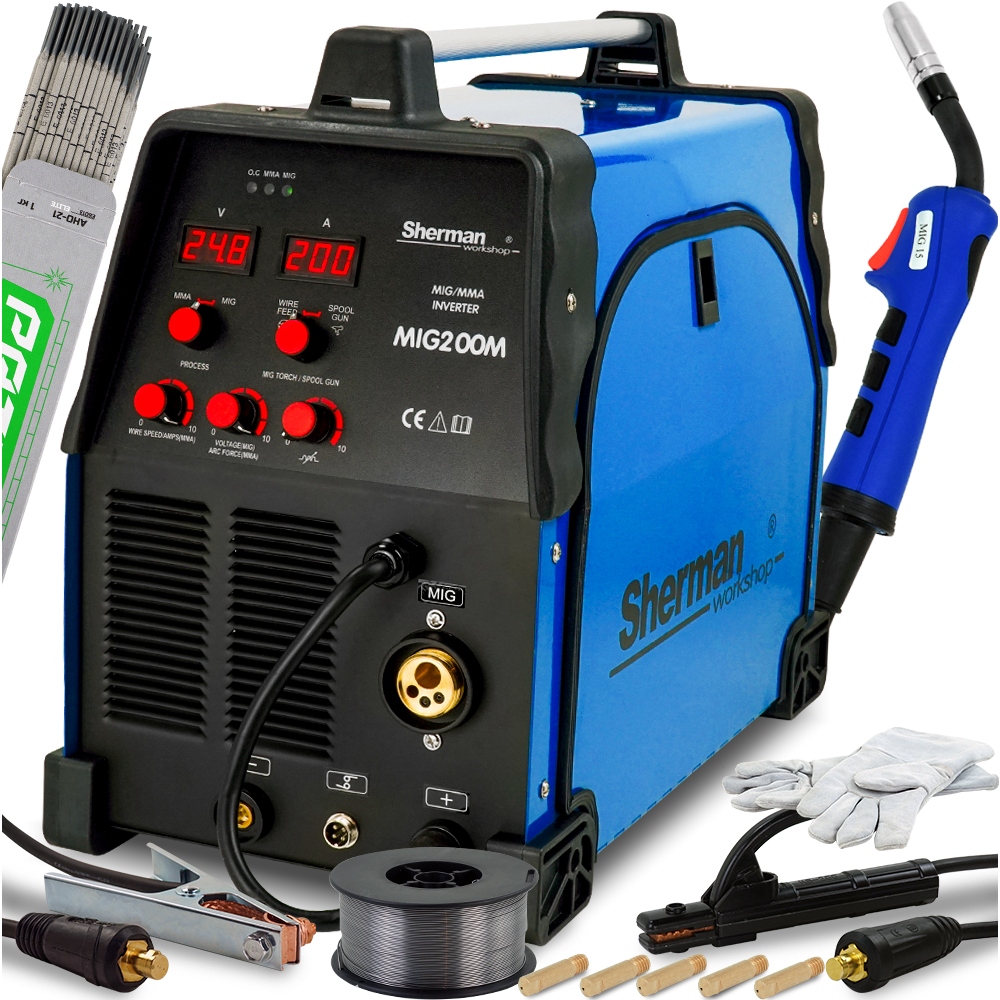 Spawarka Sherman MIG 200M MIGOMAT MMA MAG ZESTAW