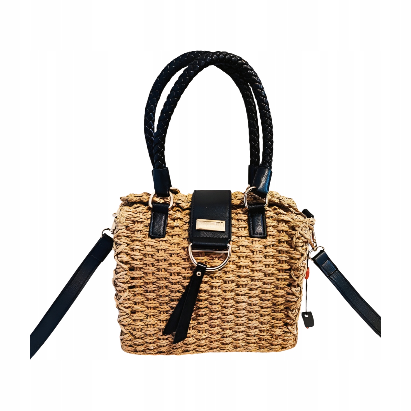 Monnari kabelka kufřík košík tmavě béžový s černou