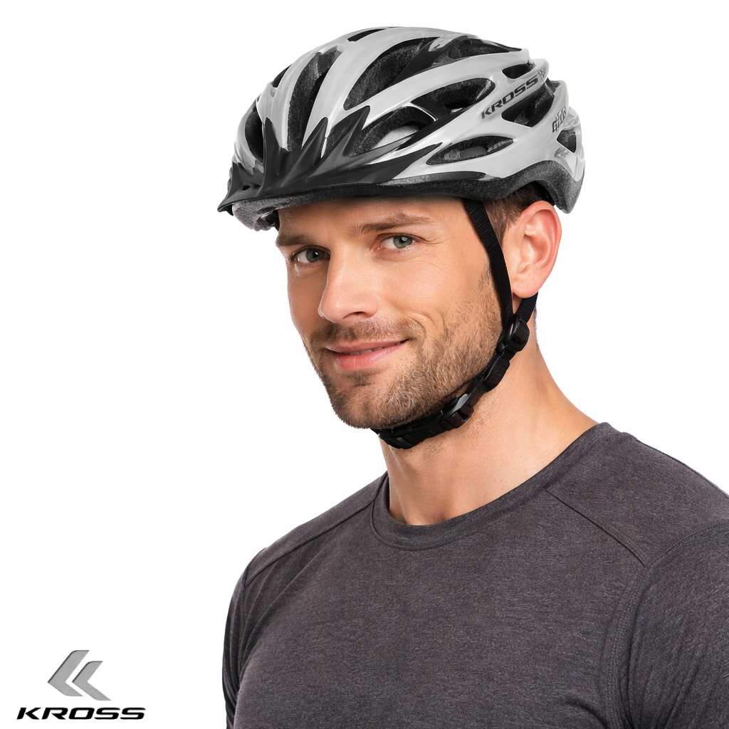 Uniwersalny Kask rowerowy Kross Laki r. L 58–61 cm| Wentylowany|regulowany