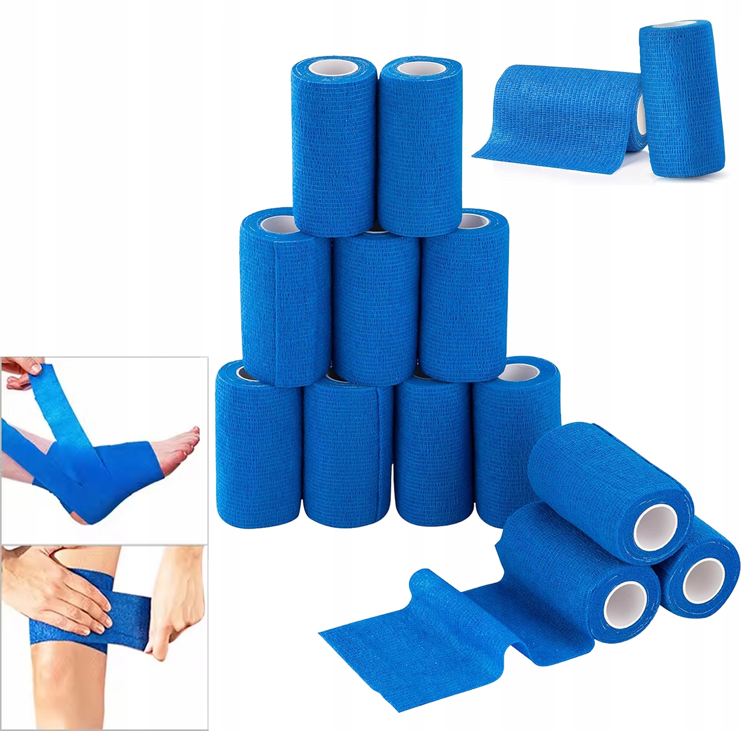 24szt Bandaż kohezyjny samoprzylepny dla psa-konia palcowego 10cm*4,5m