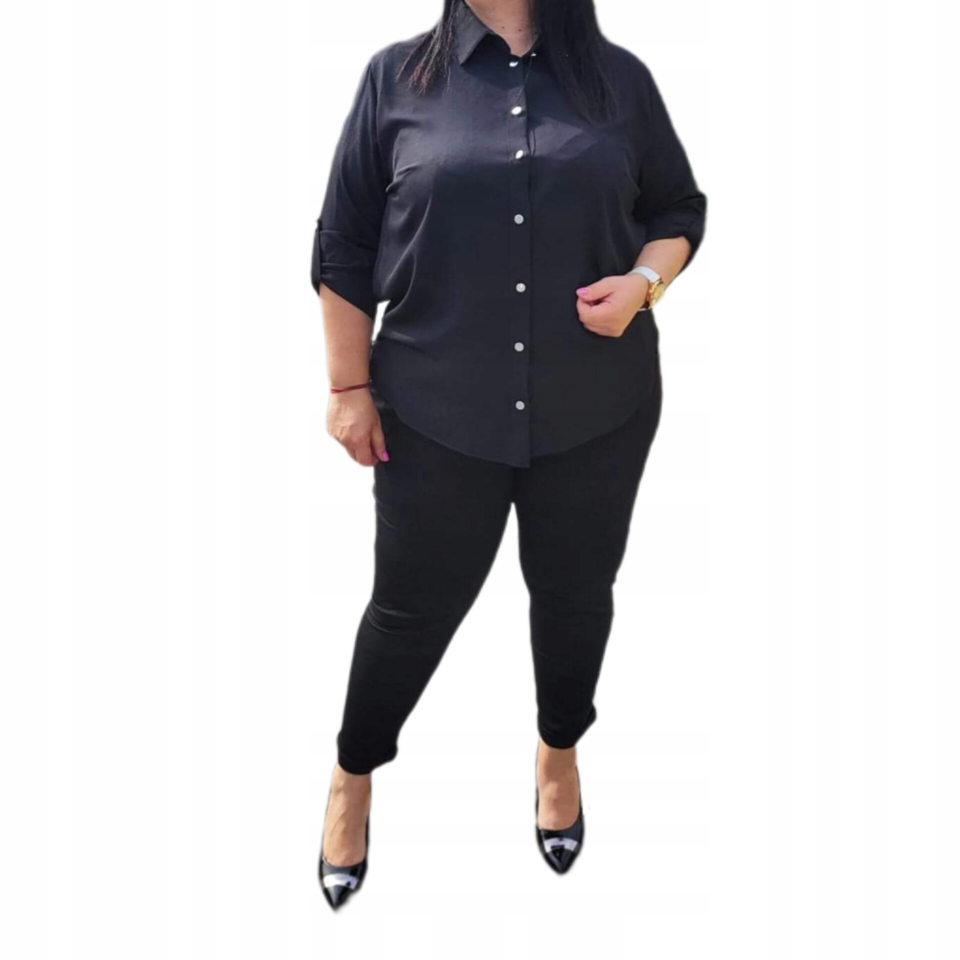 Doutníkové kalhoty plus size černé 2XL/3XL