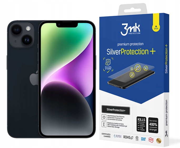 3MK Silver Protect+ do iPhone 14 14 Pro 6,1" Folia Antymikrobowa