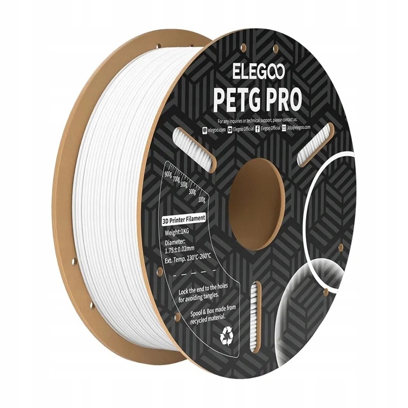 Filament Elegoo Petg Pro 1kg (biały)