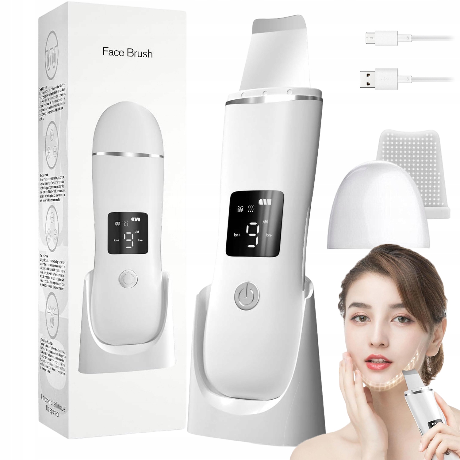 Bezdrátový Kavitační Peeling Na Obličej S Iontoforézou, Hladká Pokožka