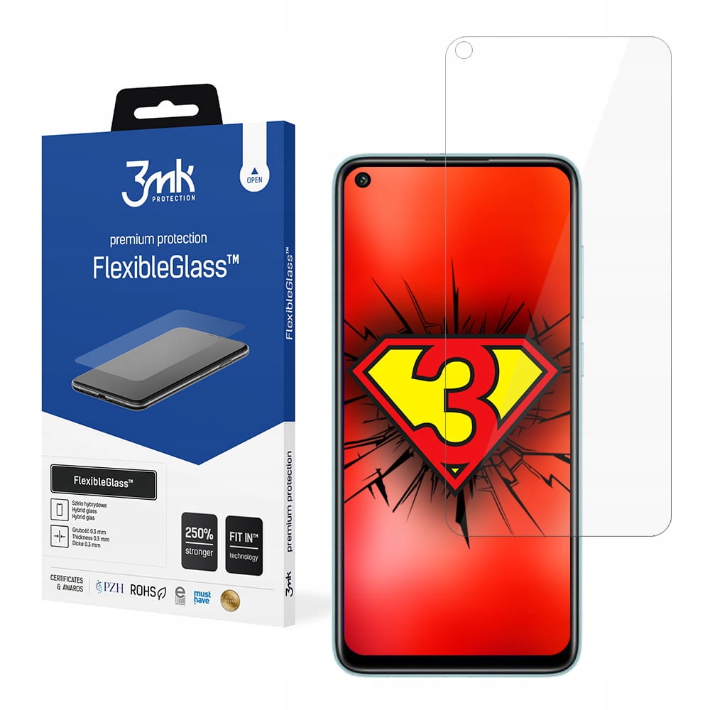 

Do Xiaomi Redmi Note 9 Szkło hybrydowe 3mk Fg