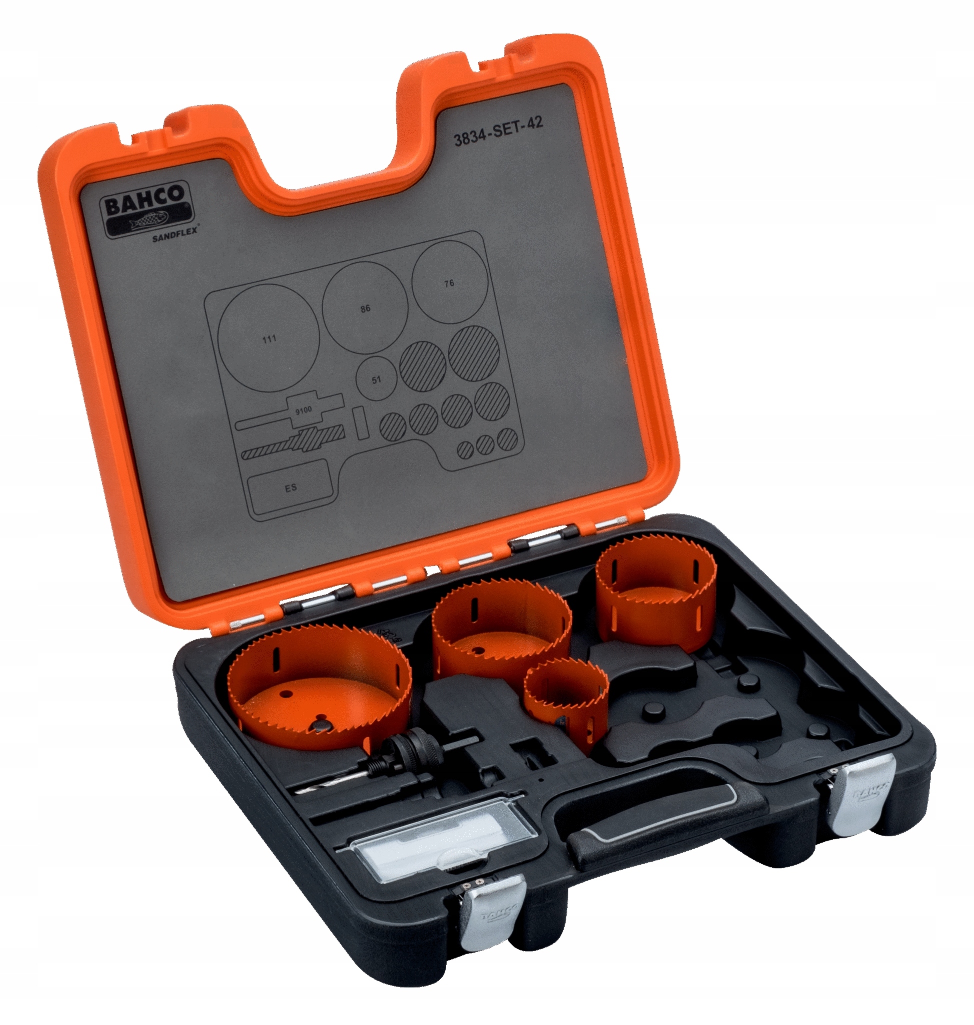 BAHCO 3834-SET-42 ZESTAW OTWORNIC SANDFLEX Marka Bahco