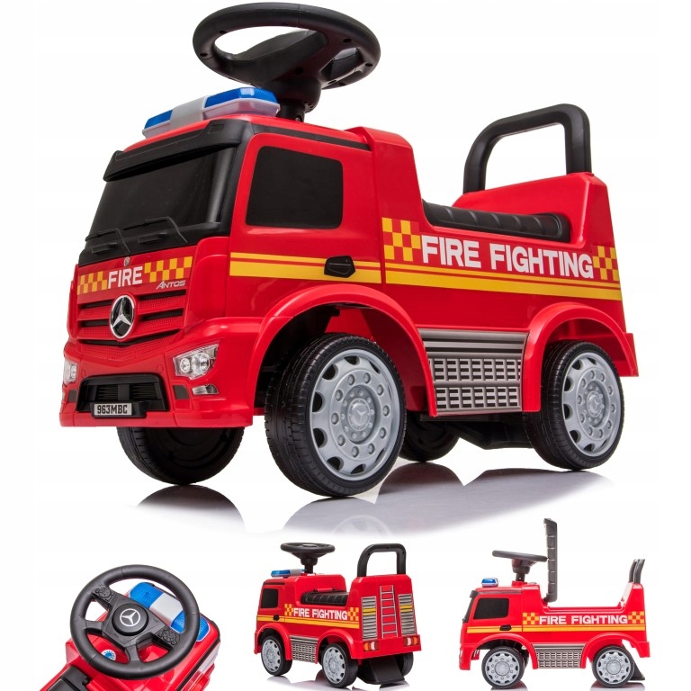 Sun Baby Jeździk straż pożarna Mercedes Antos chodzik dla dziecka Fire