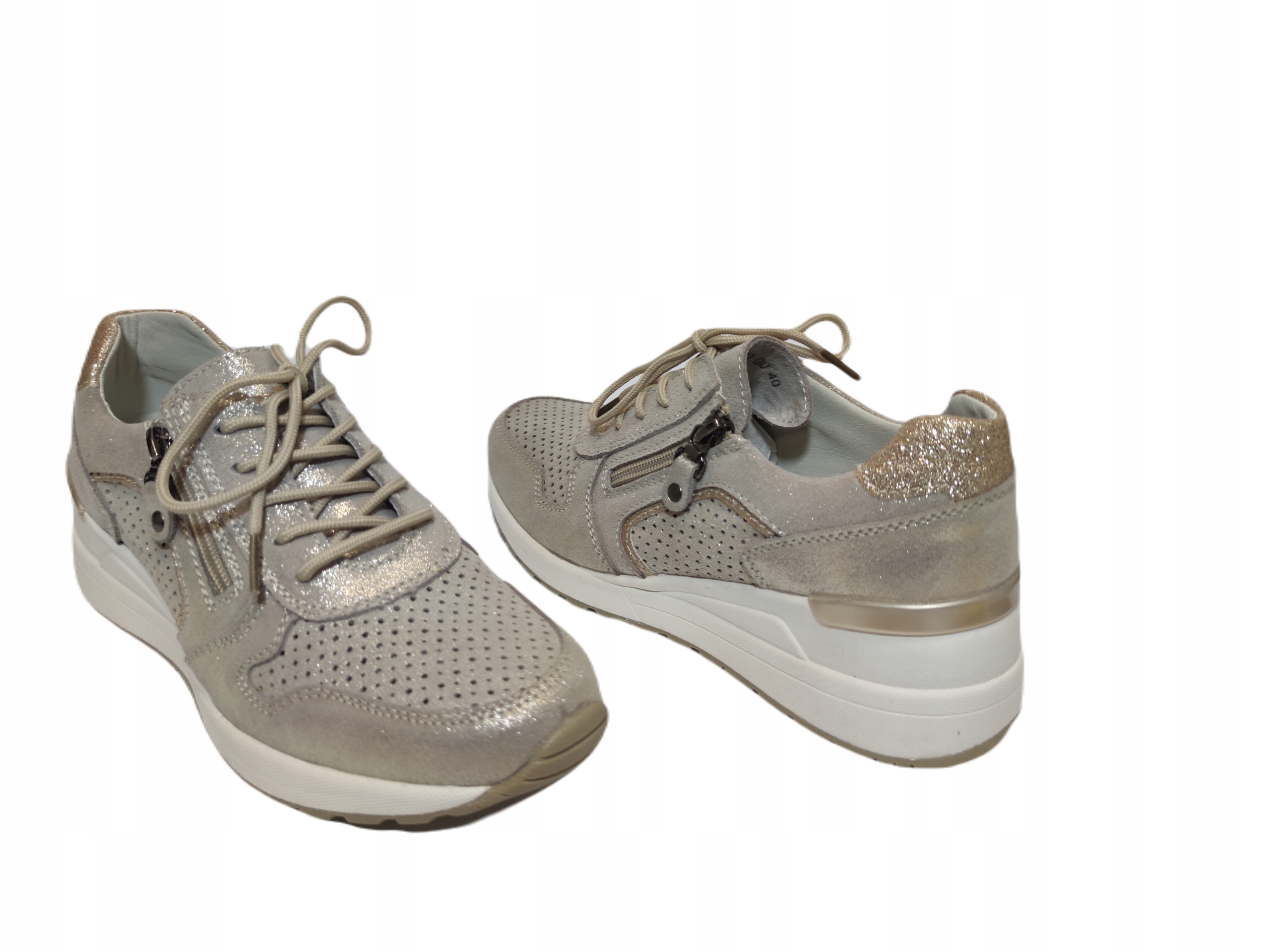 Filippo Sportovní tenisky koturn DP1423 Zlaté r41