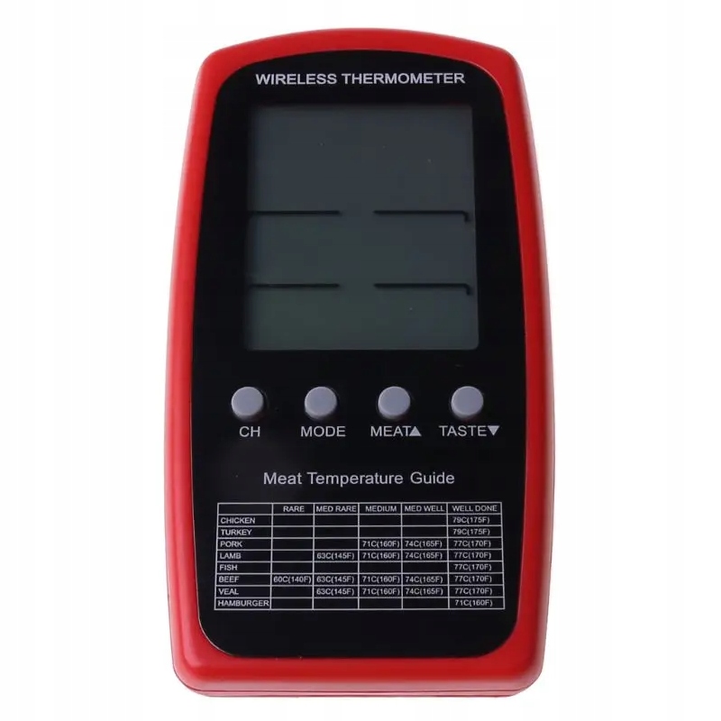 Bezprzewodowy Termometr do GRILLA MIĘS DWA CZUJNIKI ZDALNY POMIAR WĘDZARNIA Producent Esco