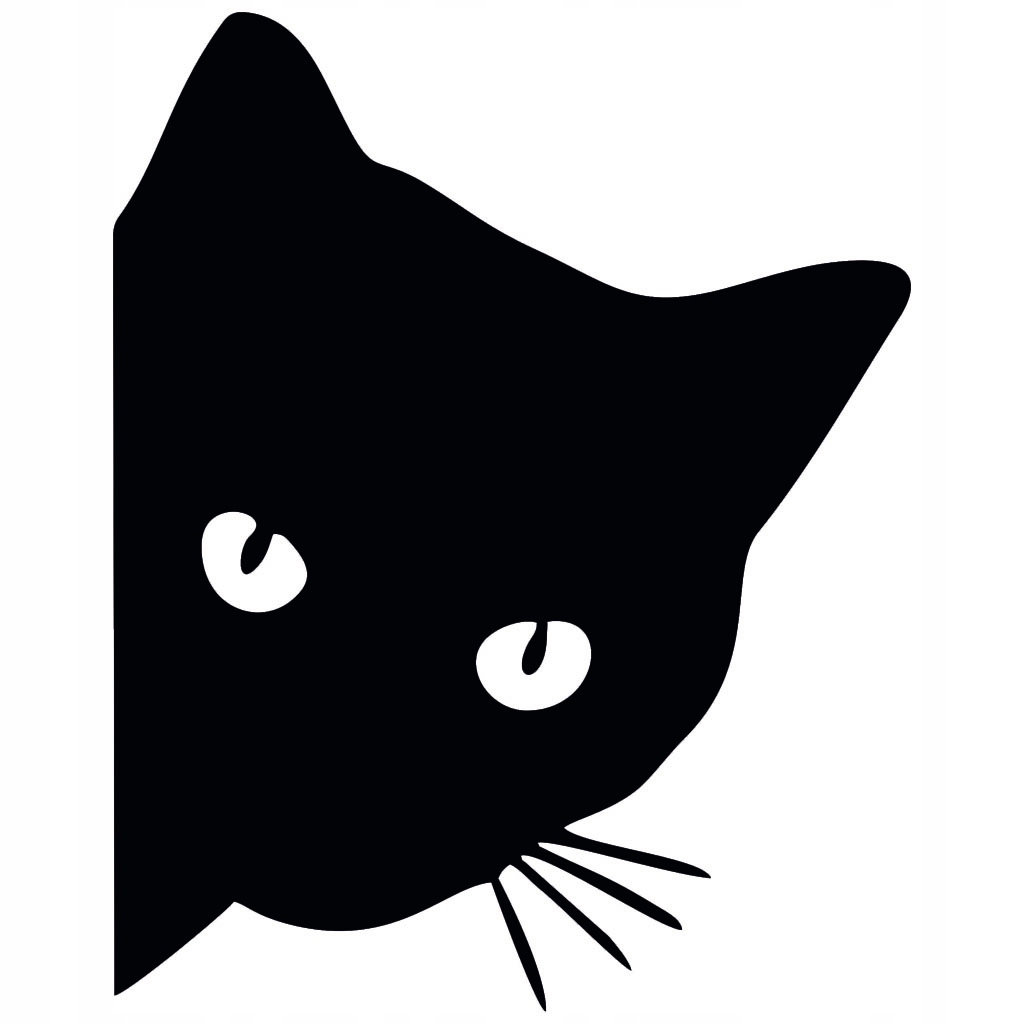 Naklejka na samochód auto szybę klapę bagażnika rysę Kot Kotek 8 x 10 cm