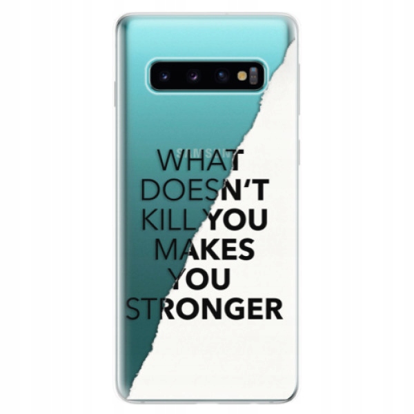 Silikonowe etui iSaprio Makes You Stronger do Samsung Galaxy S10