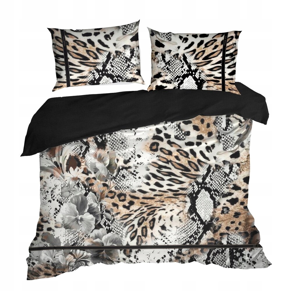 Posteľná Bielizeň Eva 160x200 Eva Minge Eurofirany svetlohnedá s potlačou bodky