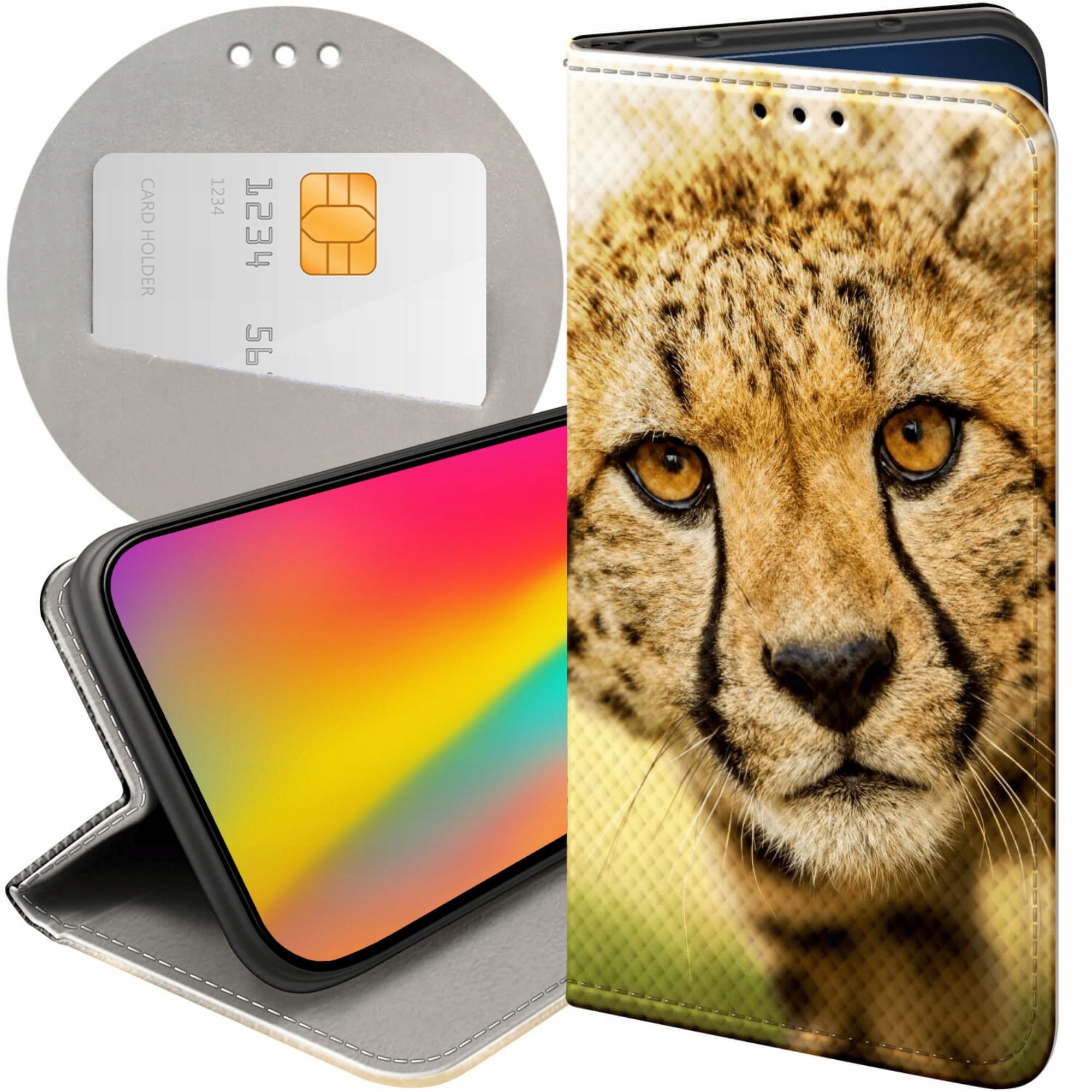 Etui Z Klapką Do Samsung Galaxy S24 Fe Gepard Cętki Panterka Futerał