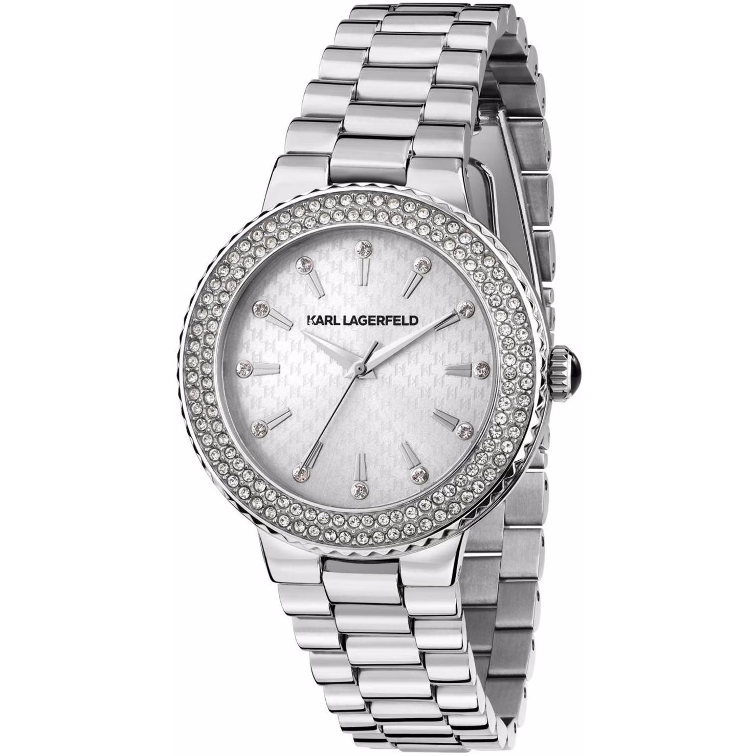Dámské hodinky Karl Lagerfeld R0553104502 Zirkony stříbrné
