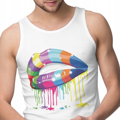 TANK TOP ŚMIESZNE LABIOS-COLORES Rozmiar L