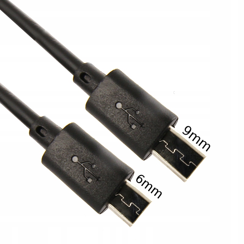 Kabel micro USB 9mm do telefonu Hammer Energy Złącza USB - microUSB typ B